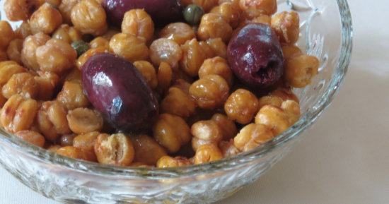 Roasted Chickpeas with Olives and Capers