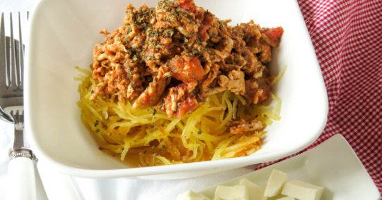 Spaghetti (Squash) with Meat Sauce